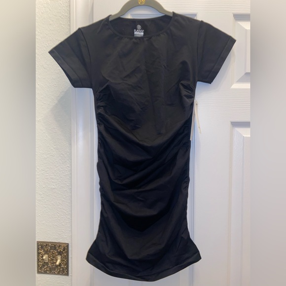 NWT BLANQI EVERYDAY BLACK CAP SLEEVE MIDI MATERNITY DRESS💕🖤💖 SIZE SMALL - Picture 8 of 10